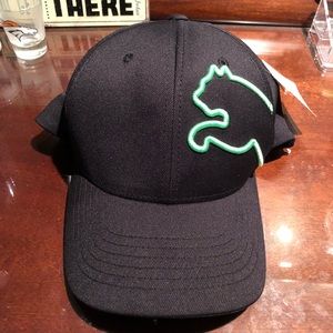 Black & Lime Green Puma Golf Hat